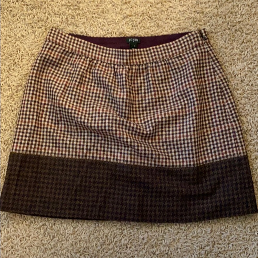 J Crew plaid skirt